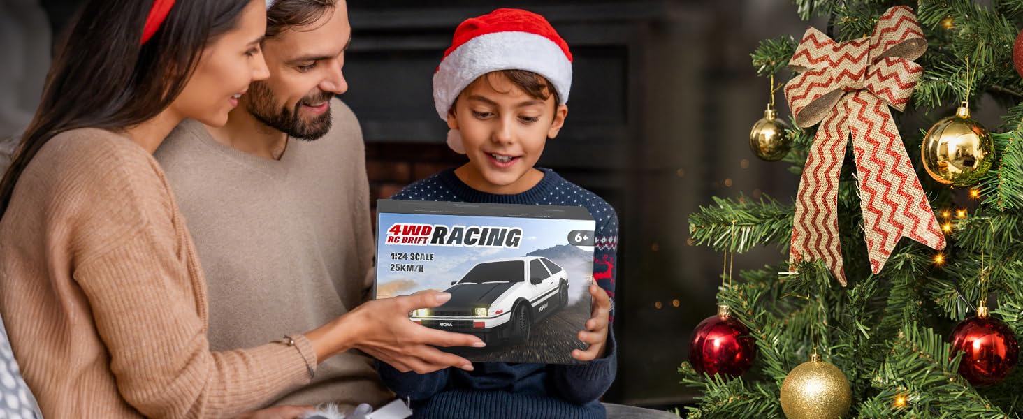 RC Дрифт Автомобіль 1:24 Mini 4WD 2.4GHz, 25 км/год, LED підсвічування, Подарунок для хлопчиків від 6 років