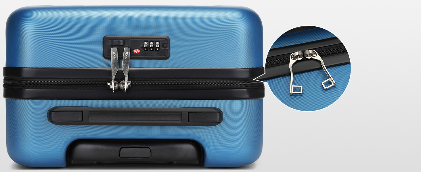 Валіза-тележка KONO 55 см, 20 дюймів, ABS, темно-синій (ручна поклажа)