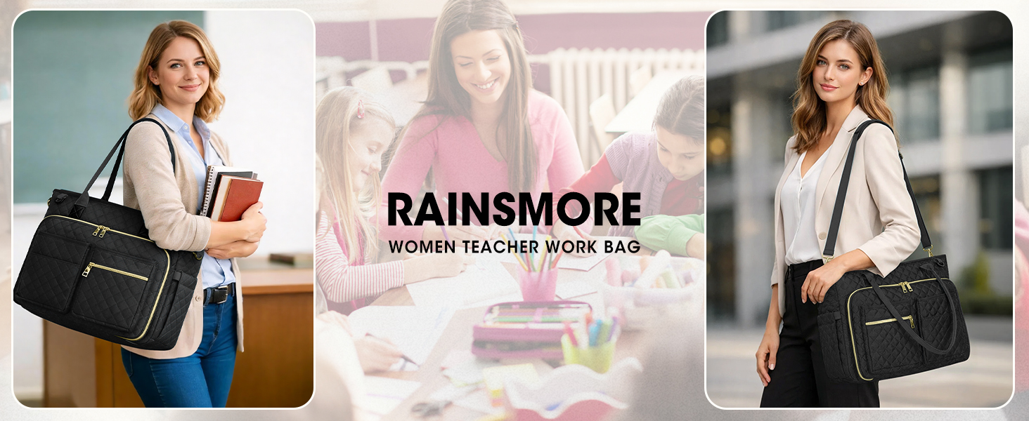 Сумка для ноутбука RAINSMORE 15.6 дюймів, жіноча сумка-портфель для вчителів та офісу (м'ятно-зелений)