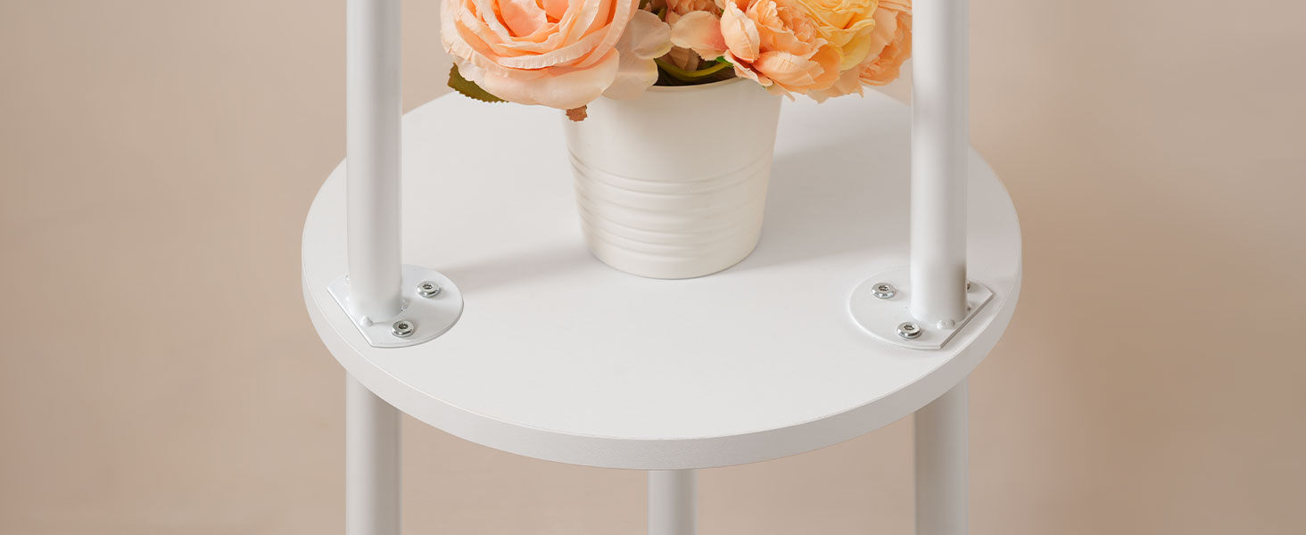 HOOBRO Стійка для одягу, підлого стояння, у вигляді дерева з 8 гачками та 2 круглими полицями, для одягу, капелюхів, сумок, вітальні, спальні, офісу, темно-коричневий/чорний