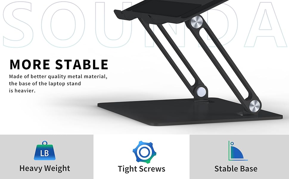 Підставка для ноутбука на стіл Soundance, регульована висота, чорний