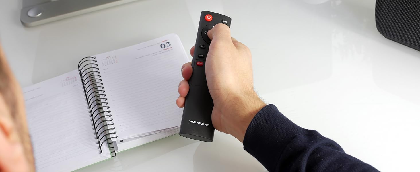 VULKKANO A5 ARC Поличкові колонки Bluetooth 5.0 з HDMI ARC, оптичним входом, RCA, USB, вихід для сабвуфера, коричневі