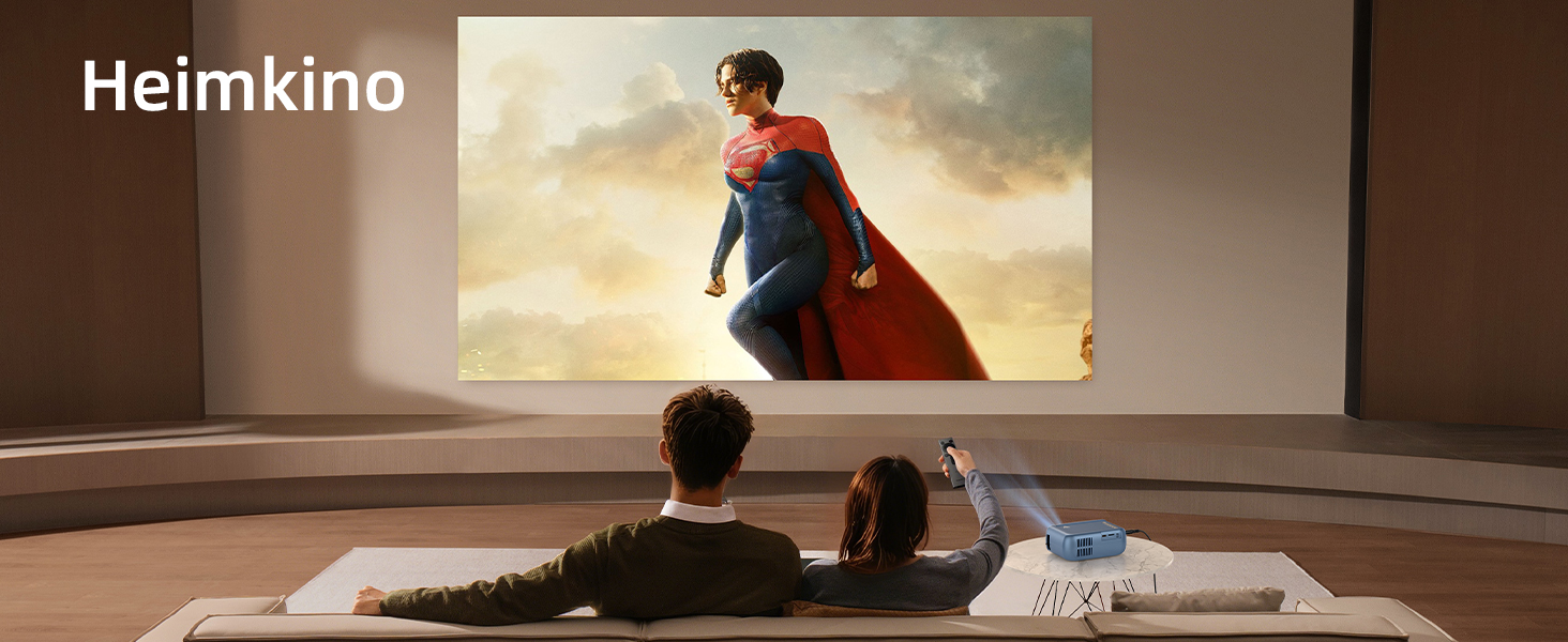 Mini Beamer Bluetooth WiFi: Портативний проєктор 1080P для телефону iPhone/Android, домашній/зовнішній, сумісний з USB/HDMI/Fire Stick/PS5