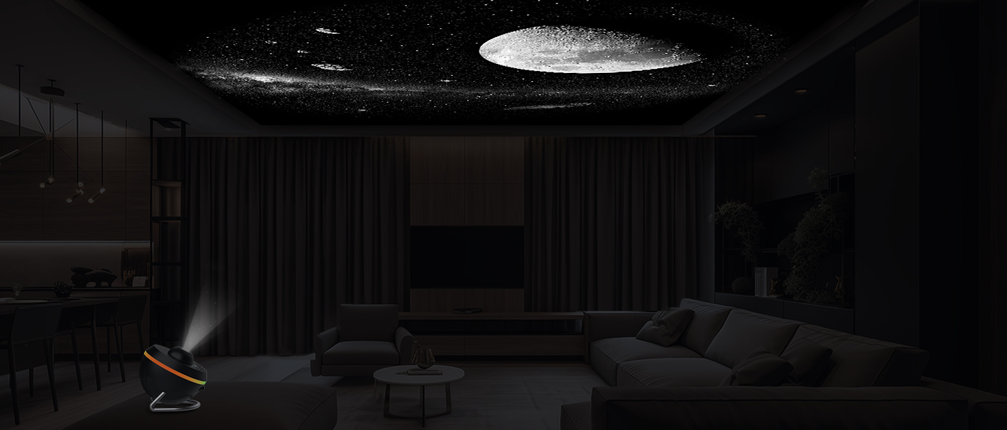 Проєктор зоряного неба Sternenhimmel: Галактика, планетарій, нічник для дітей та дорослих - чорний