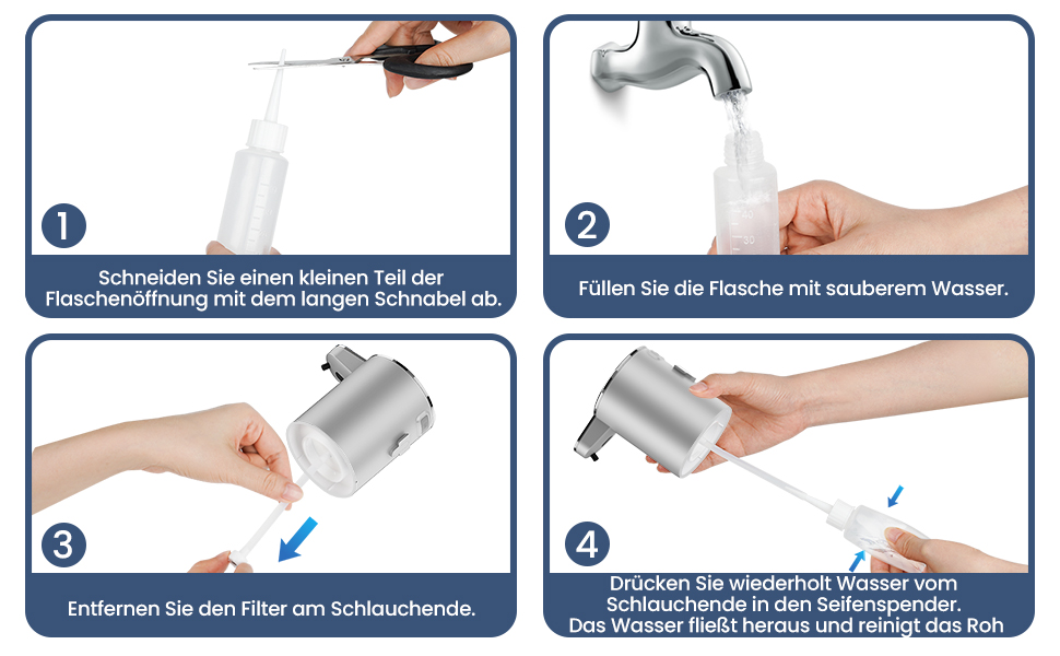 Автоматичний дозатор мила, 380 мл, електричний, з датчиком, USB, водонепроникний IPX5, для кухні, ванної кімнати, школи, готелю (сріблястий, піна)