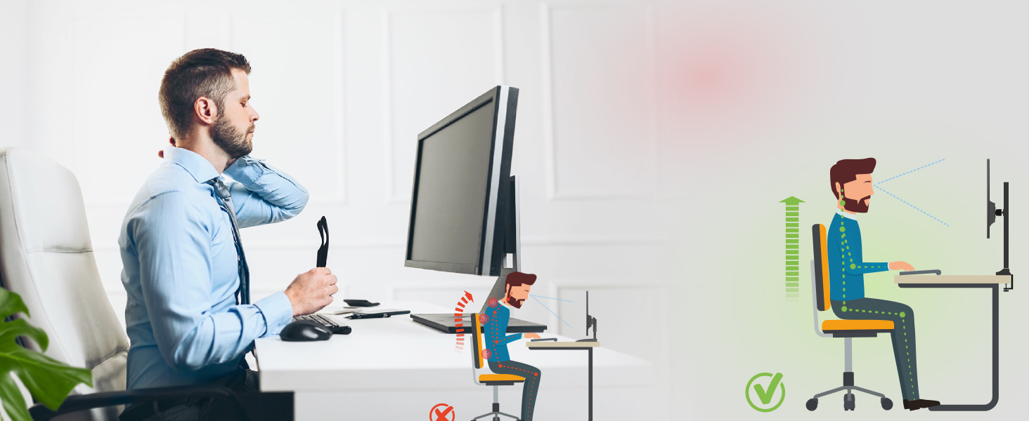 Підставка для монітора RICOO 2 монітори, Dual Monitor Arm, TS7811, чорний