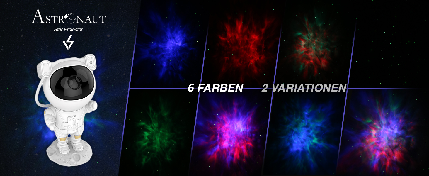 Проектор зоряного неба LED, галактичне світло з пультом та таймером, проєктор зірок для дітей та дорослих, білий, 228x120mm