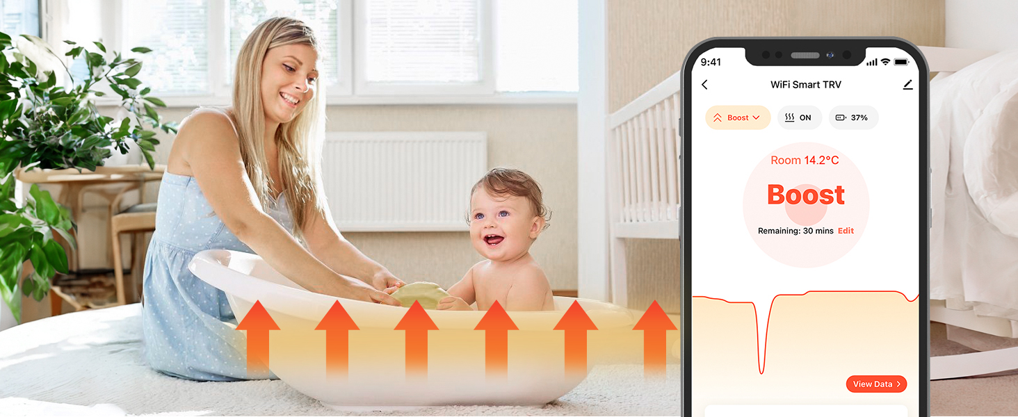 Розумний термостат для радіатора Salcar WiFi TRV603, сумісний з Alexa та Google Assistant, програмований, Tuya Smart, без шлюзу