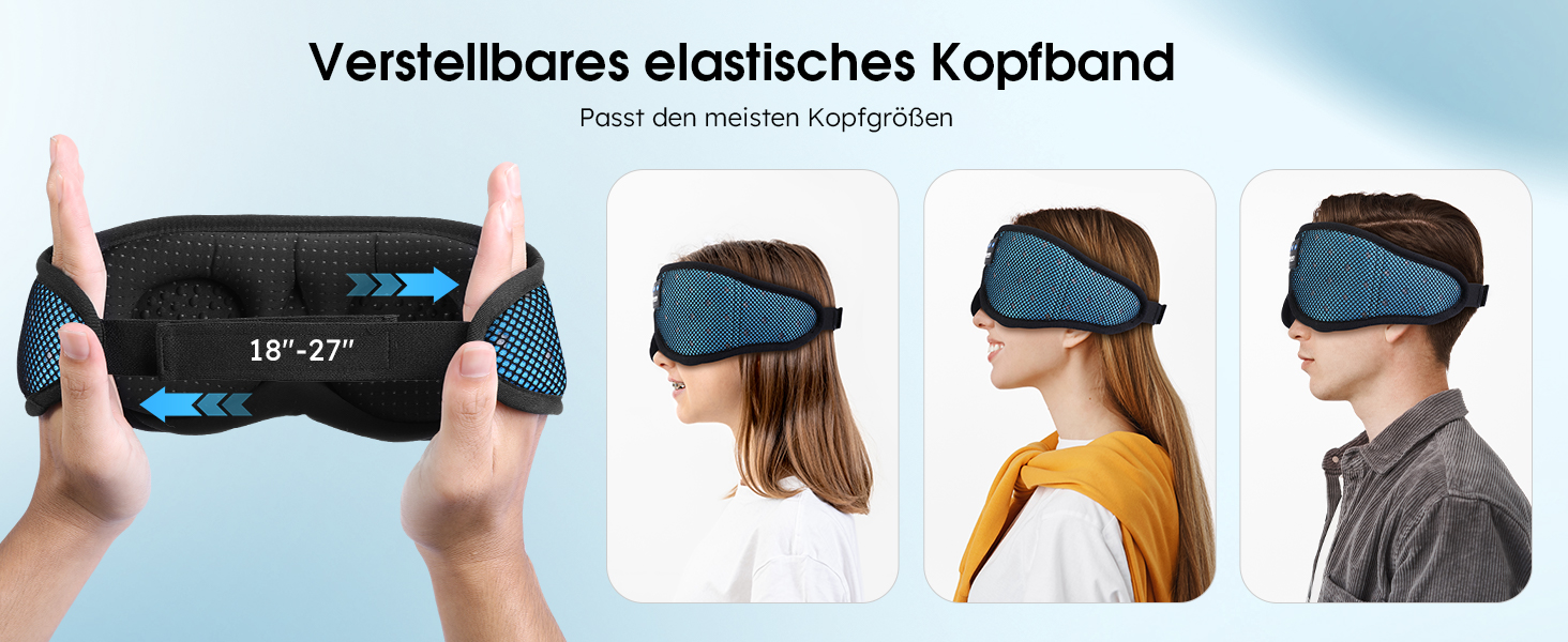 Маска для сну LOVE EYE 3D, для тих, хто спить на боці, чоловіча та жіноча, дихаюча, блокує світло (Блакитна)