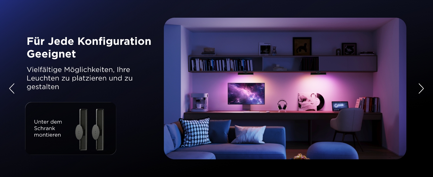 Світлодіодні LED-панелі Govee RGBICWW для підсвічування ТБ та ігрової зони, чорні