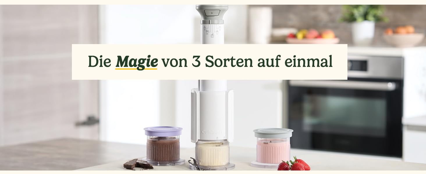 Морожениця Cuisinart FreezeEase з автоматичним охолодженням: морозиво, сорбет, заморожений йогурт - 3 режими, без попереднього заморожування, готовність за 40 хвилин, функція підтримки температури (біло-сіра)