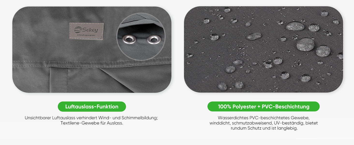 Захисний чохол для парасольки від сонця, 260x65 см, сірий