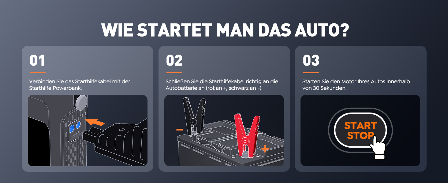 Портативний пусковий пристрій 5000A з компресором 150PSI, 12V, для автомобілів, з ліхтариком, рукавичками