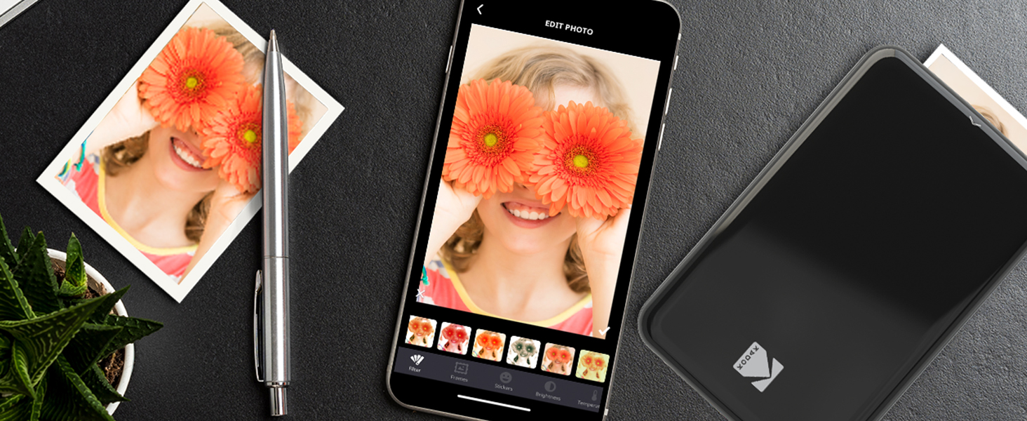 Фотодрук KODAK Step: Бездротовий мобільний принтер ZINK з безкоштовним додатком KODAK (білий)