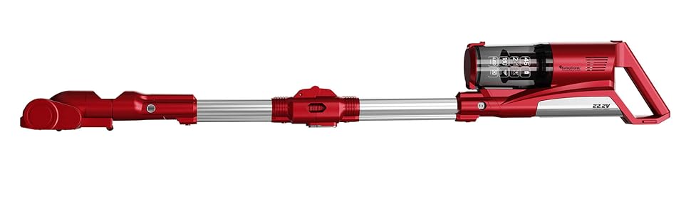 TurboTronic StormStick: акумуляторний пилосос 120 Вт з фільтром MIF та 5 м кабелем, 11kPA, циклон-технологія, чорний