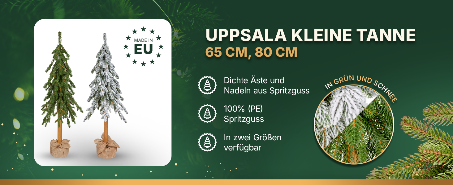 Штучна ялинка TreesHouse Scandinavian Spruce 180 см, реалістична зелена хвоя, підставка з FSC-дерева