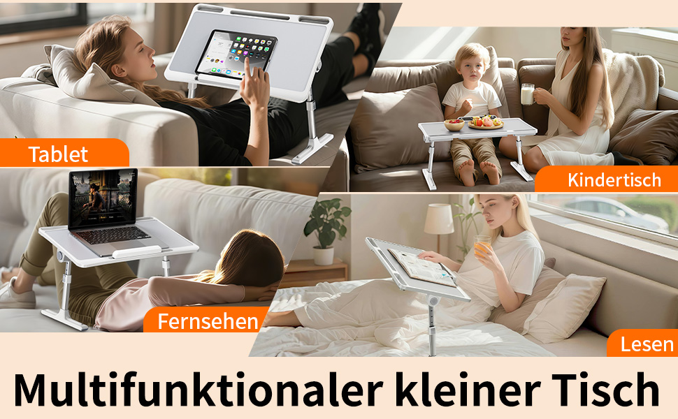 Зручний столик-підставка для ноутбука з регулюванням висоти, лапдеск для ліжка, дивана, софи. Сумісний з ноутбуками до 17 дюймів.