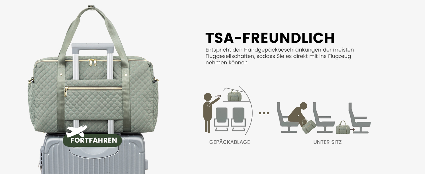 Спортивна сумка LOVEVOOK для жінок з відділенням для ноутбука, 35L, сіро-зелений колір