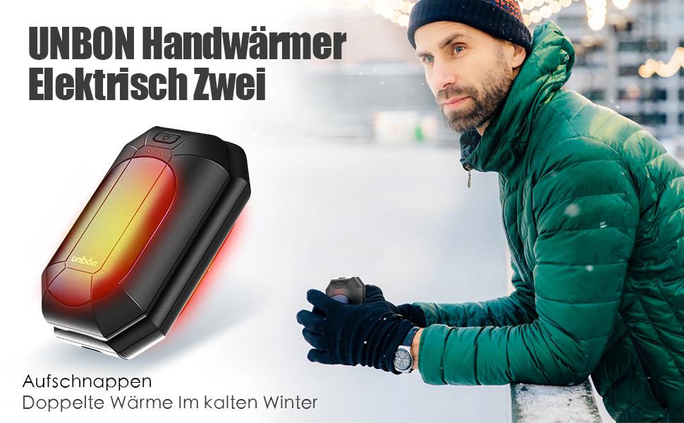 Електричні грілки для рук UNBON, 2 шт. USB, 3 режими нагріву, для спорту та Raynaud's, фіолетові