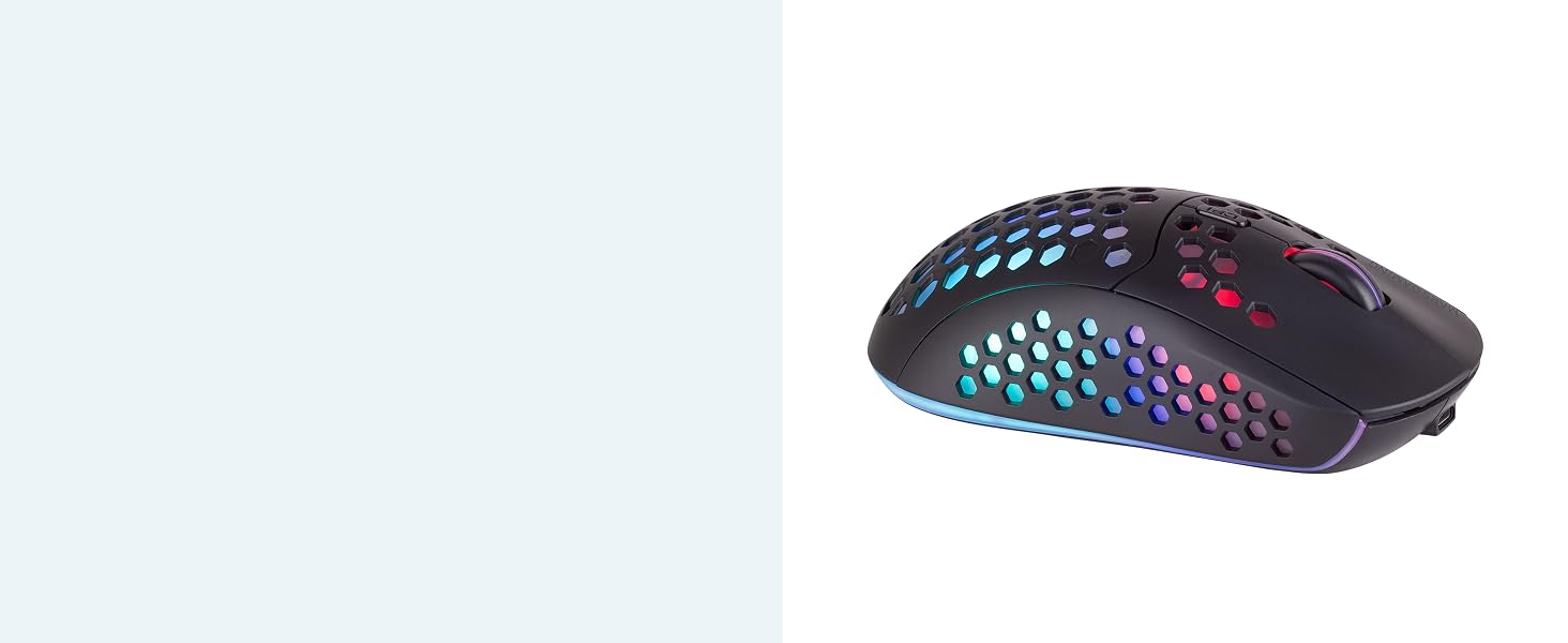 Бездротова ігрова миша Mars Gaming MMW3W RGB Flow, ультралегка (79г), 3200 DPI, біла