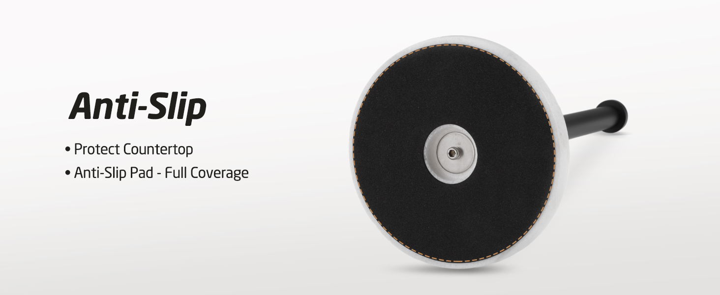 Тримач для паперових рушників KES з мармуру та нержавіючої сталі SUS304, підстільний, чорний, 14 см