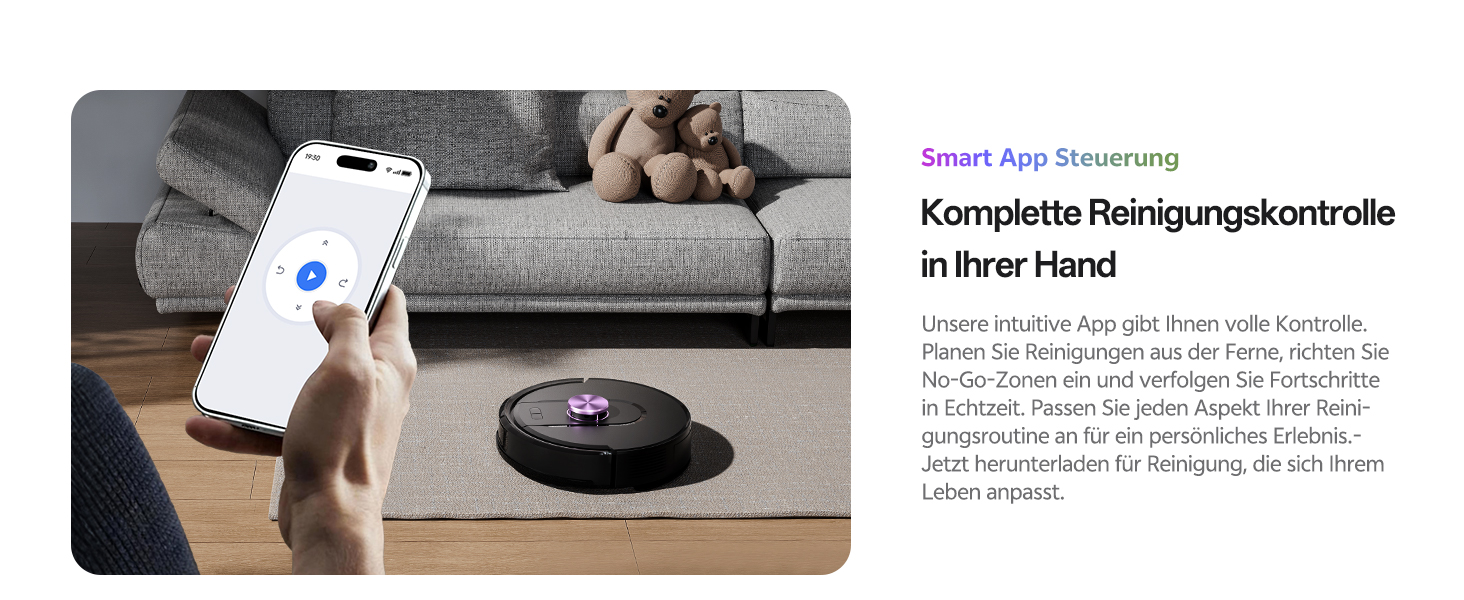 Робот-пилосос Vexilar W15 з функцією миття підлоги, бездротовий, 10000Pa, LiDAR-навігація, 180 хвилин роботи, керування через додаток та голосовий помічник