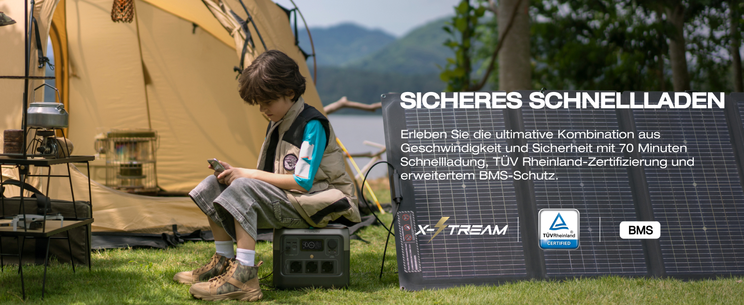 EcoFlow RIVER 2 MAX: портативна електростанція 512Wh з кабелем XT60, LiFePO4, 1000W, для кемпінгу, невідкладного живлення та дому