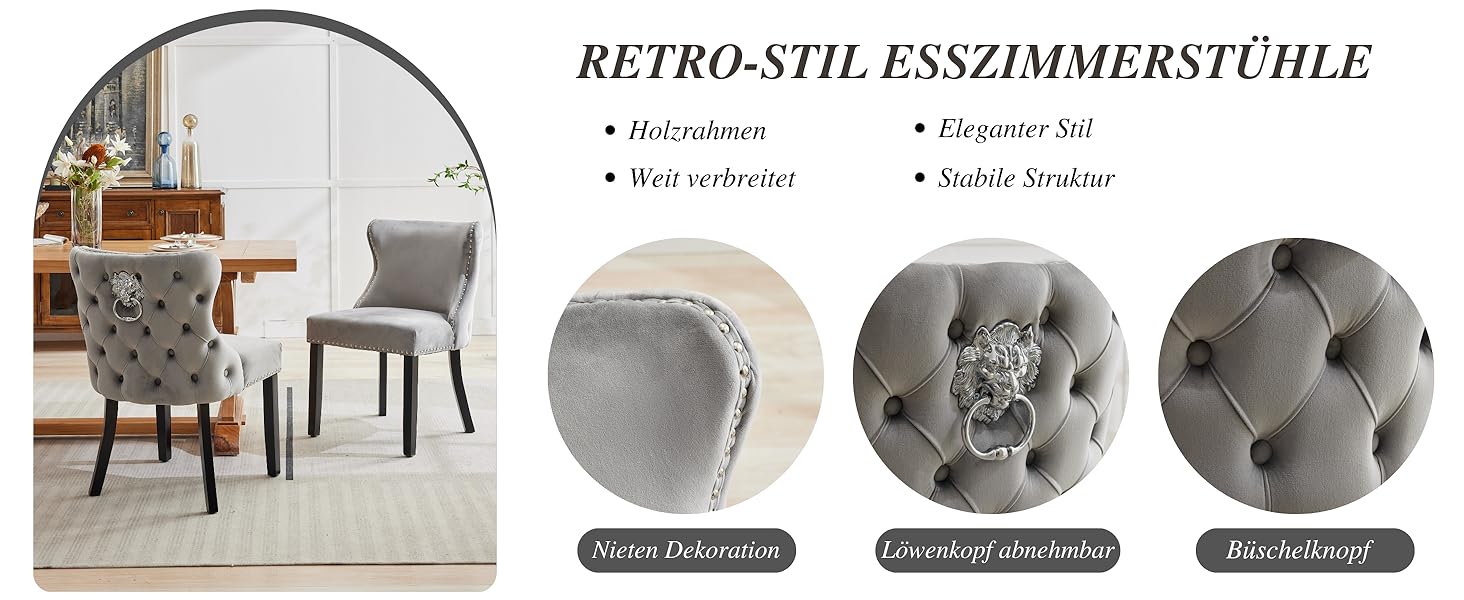 Крісла для їдальні з велюру, комплект 4 шт. - зручні кухонні крісла для вітальні, без підлокітники, на дерев'яних ніжках (Сірий-4)