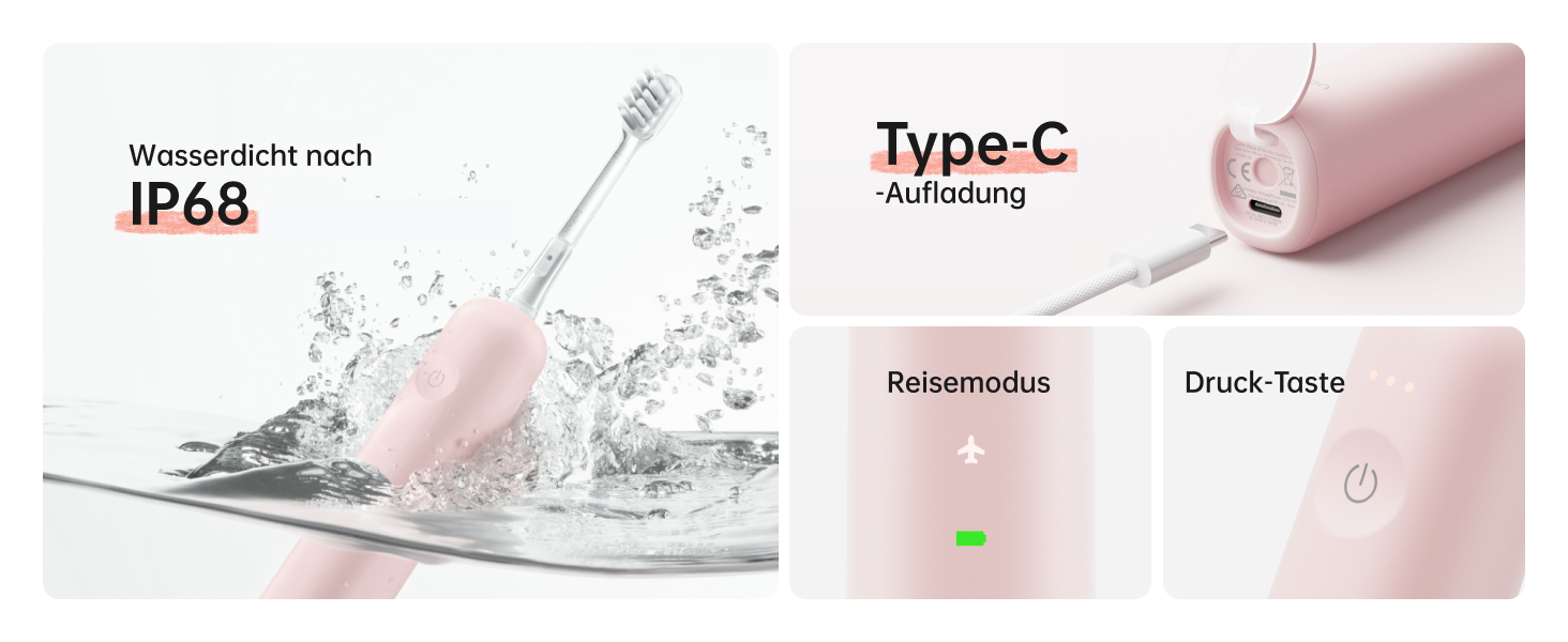 Електрична зубна щітка Laifen Wave Spezial з осциляцією та вібрацією, для дорослих, з додатком, 2 насадки (зелена)