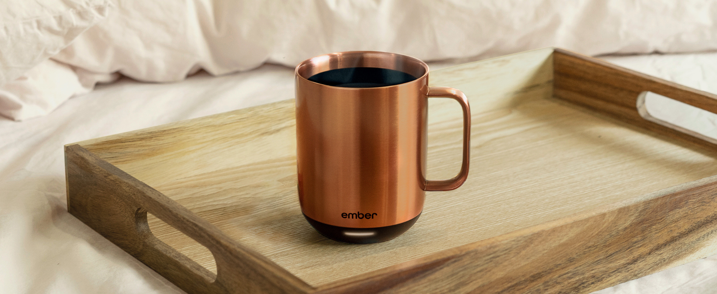 Розумний термокружка Ember Smart Mug 2, 295 мл, з регулюванням температури, керування через додаток, акумулятор, LED дисплей, мідний колір