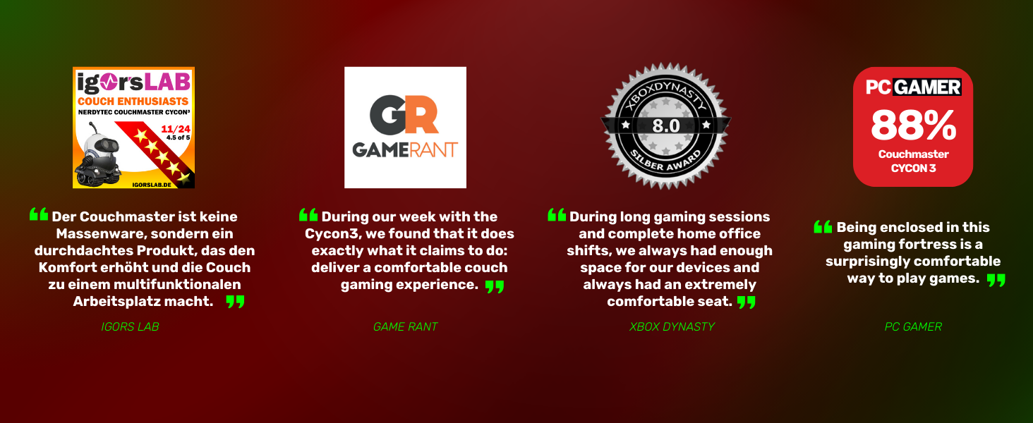 Couchmaster CYCON³: ергономічний стіл для ноутбука для дивану, софи та ліжка, з USB хабом (Samurai Black Edition)