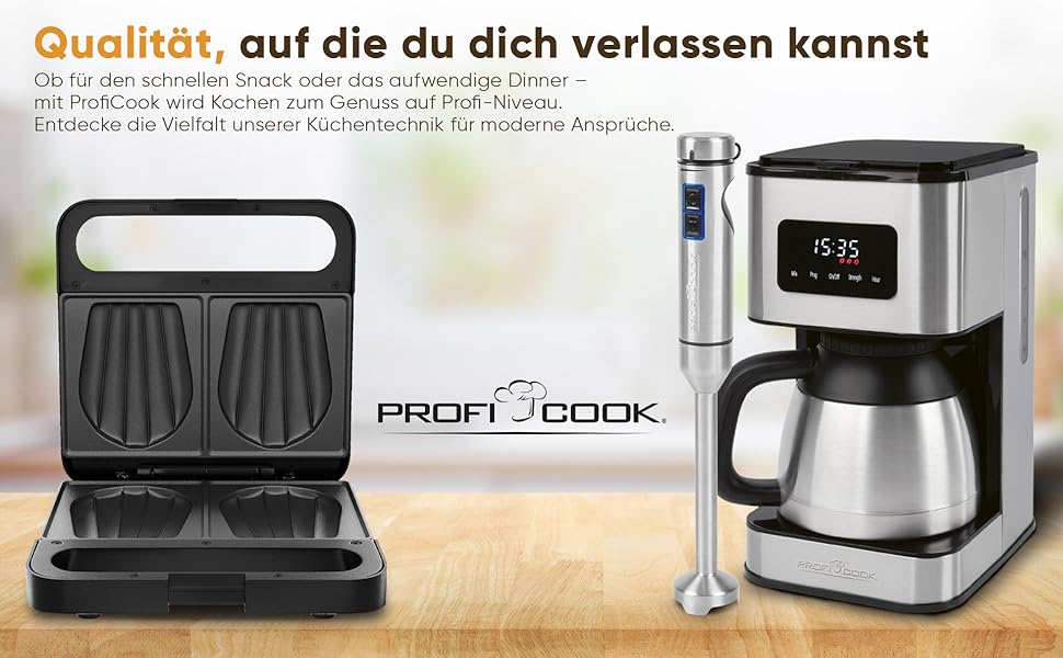 Погружний блендер ProfiCook PC-SM 1317 1000 Вт з насадкою для льоду та подрібнення гарячих продуктів