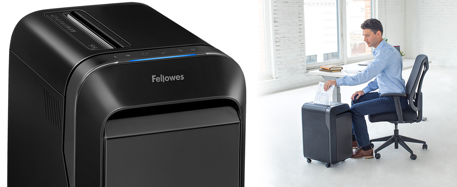 Fellowes Powershred LX221 - Шредер для документів Fellowes, Micro-Cut (P5), 20 аркушів, 30л кошик, Safesense