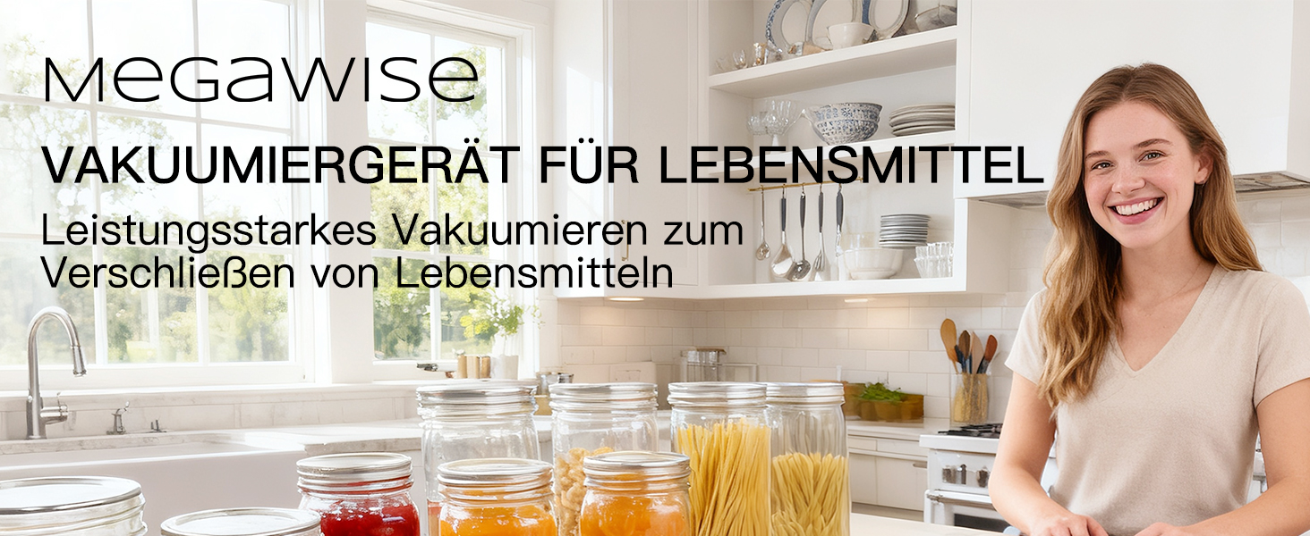 Вакууматор MegaWise — потужний компактний вакуумний пакувальник для продуктів з автоматичним режимом One-Touch, сріблястий