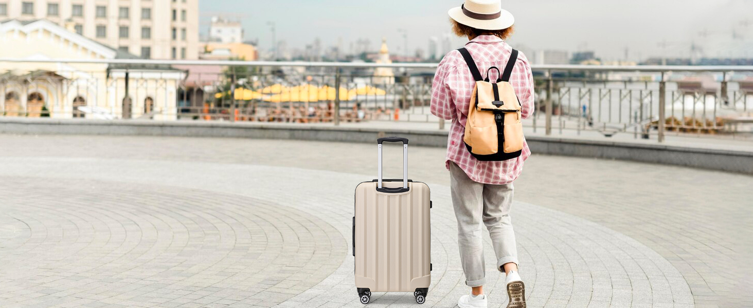 Чемодан-валіза на колесах з ABS-пластику, сірий, L - міцний та легкий, з кодовим замком