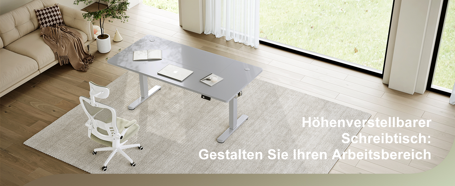 Електричний стіл Devoko 200x80 см з USB-C, білий. Регулювання висоти, комп'ютерний стіл з органайзером для кабелів