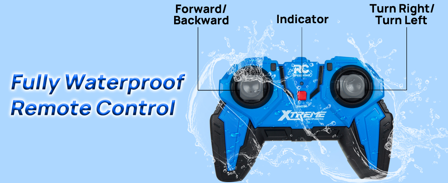 Амфібійний радіокерований позашляховик 1:16, водонепроникний Monster Truck з рюкзаком, світлодіодами та поворотом на 360°