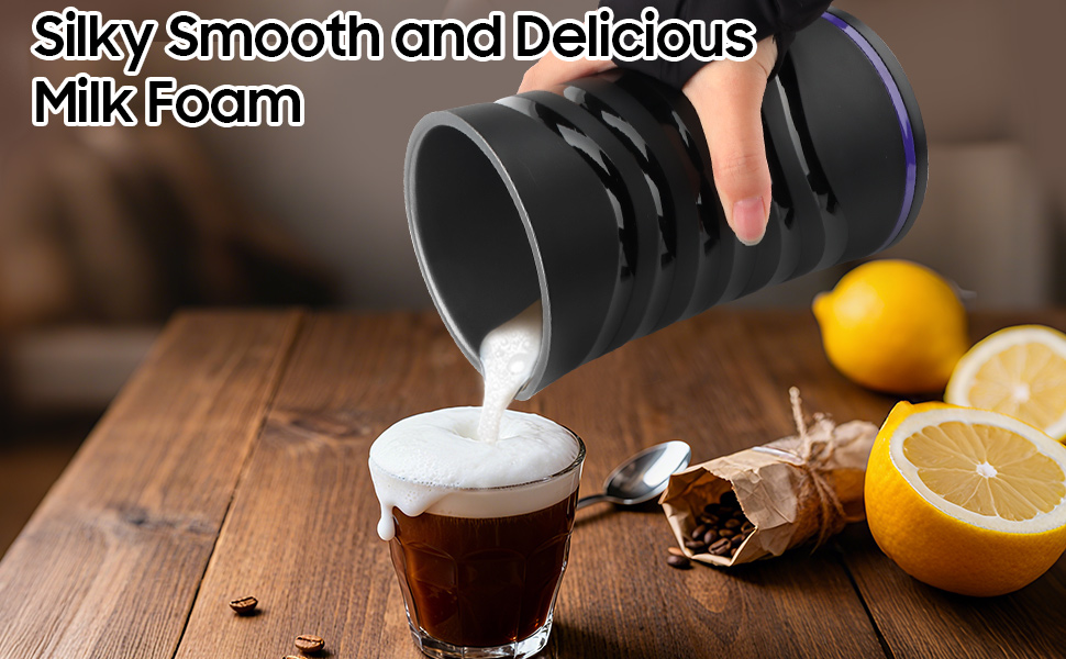 Електричний піноутворювач молока 4-в-1, для гарячого та холодного молока, автоматичне вимкнення