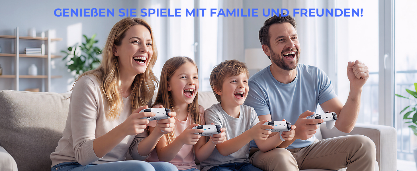 Бездротовий ігровий контролер ECHTPower для PC, Switch, Steam Deck, Android, iOS — RGB підсвічування, Hall-джойстики, вібрація, Turbo, акумулятор 800mAh (Білий)
