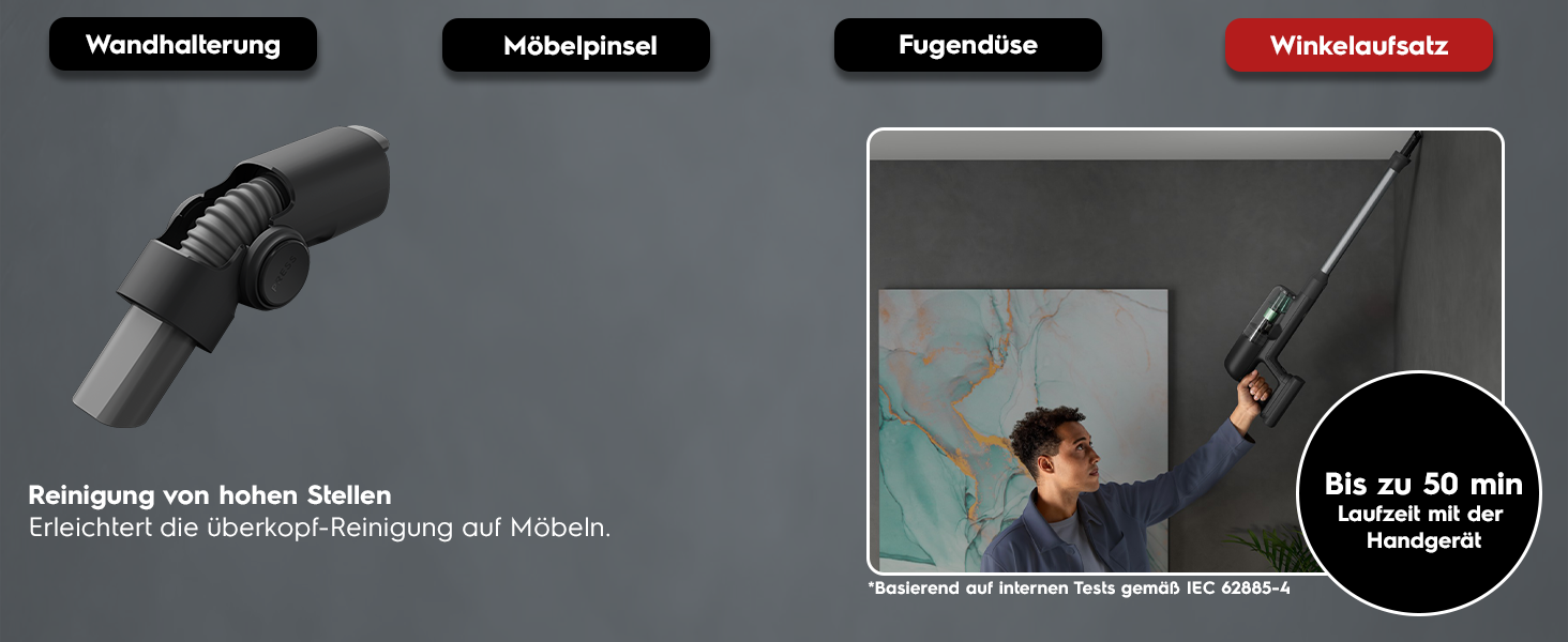 Акумуляторний пилосос AEG Serie 7000 Granitgrau: потужний, легкий (2,2 кг), ергономічний, з 70% перероблених матеріалів, до 50 хв роботи, 120 м², 2в1, 5-рівнева фільтрація, для всіх типів підлоги, автоматичний, сірий, AP71UB14AM