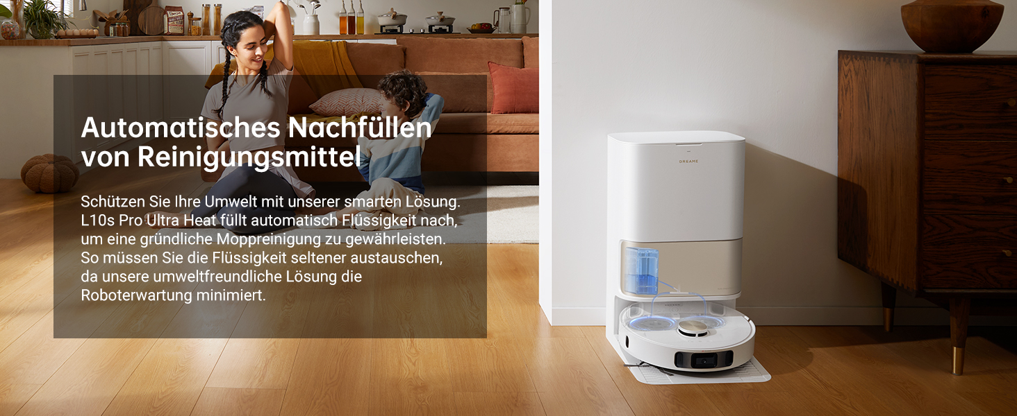 Робот-пилосос Dreame L10s Ultra Gen 2 з функцією миття, технологія RoboSwing™, потужність 10000 Pa Vormax™, режим для тварин, автоматична база, ефективне прибирання килимів