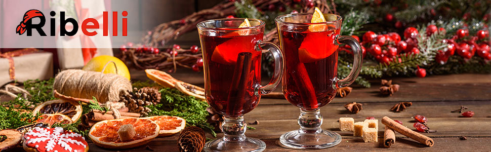 Глювайнер Ribelli 22L з нержавіючої сталі: дозатор гарячих напоїв, регулювання температури 30-100°C, також як пароварка