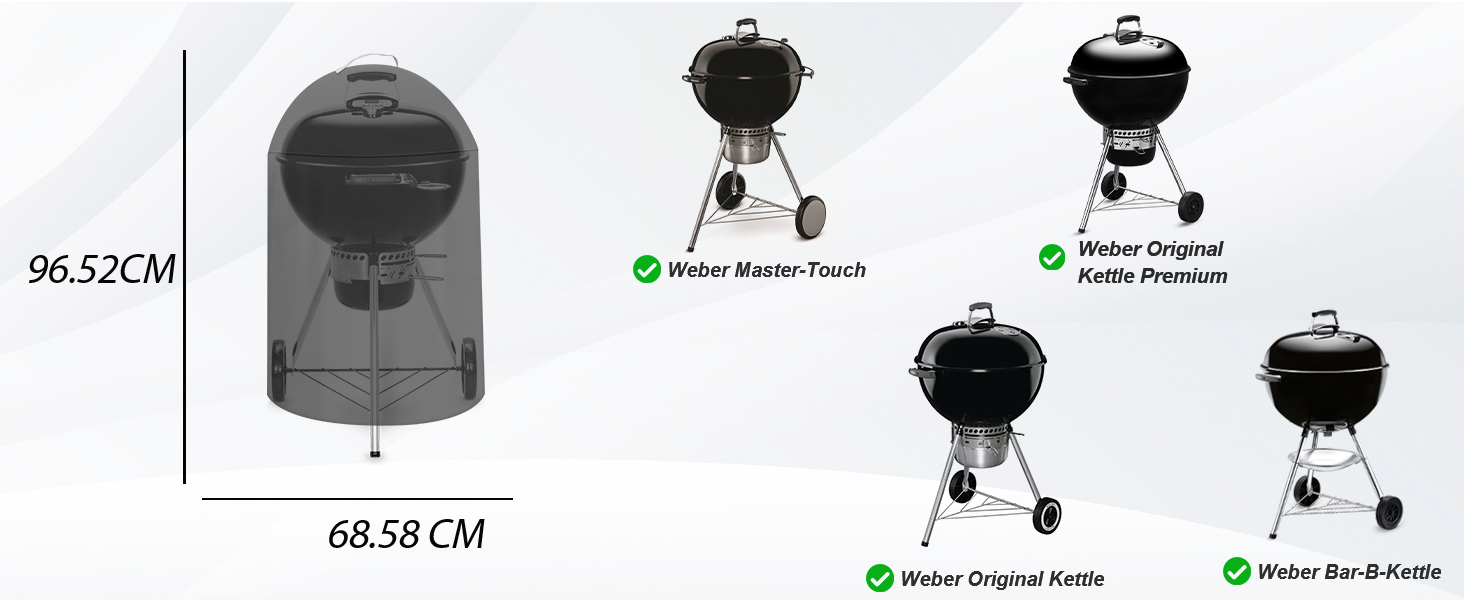Водонепроникний чохол для гриля Weber Q100, Q200, Q1000, Q2000, Q1200, Q2200 з візком, захист від UV-променів, 81x43x89 см