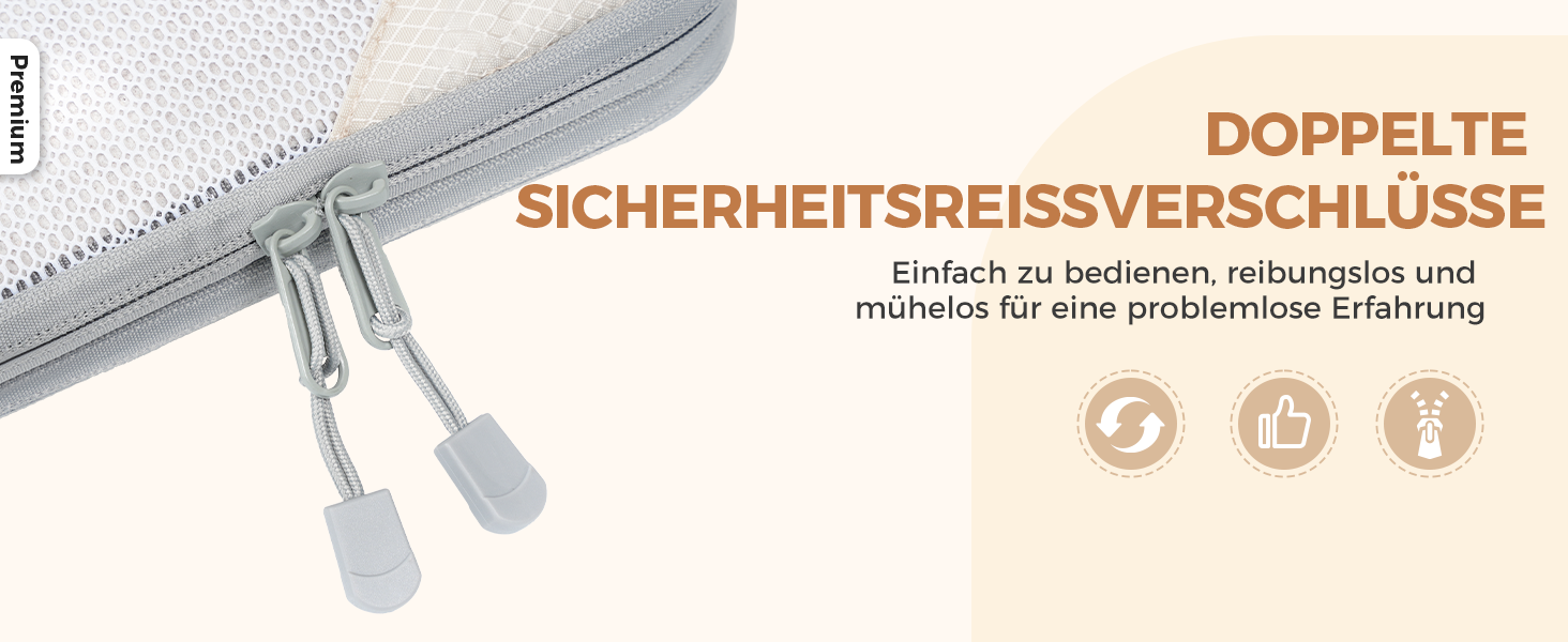 Набір компресійних органайзерів для одягу в подорож 6 шт, прозорі пакувальні куби для валізи, легкі та міцні органайзери для багажу, чорні