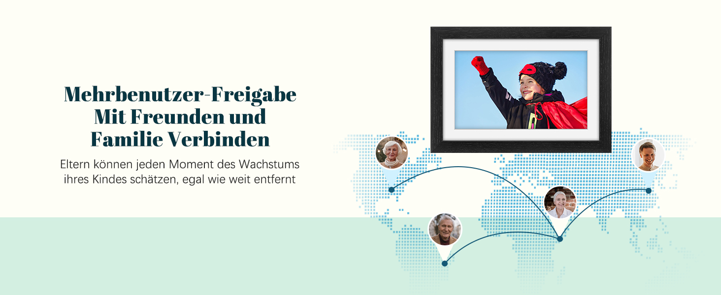 Цифровий фоторамка Eptusmey 10.1 дюйма з Wi-Fi, корпус з дуба, 32GB, IPS Touchscreen, підтримка Uhale APP, для подарунків, білий дуб