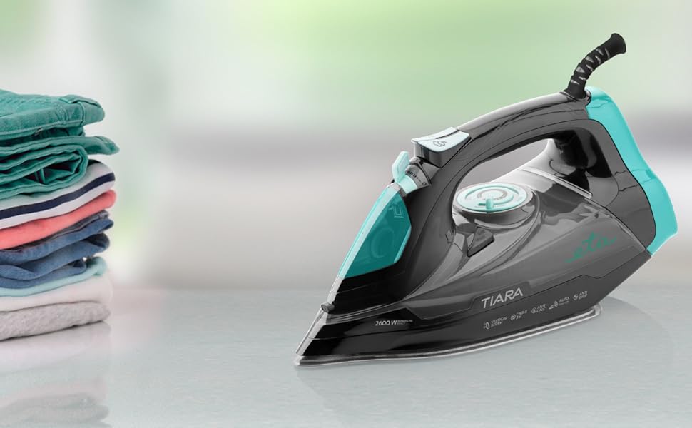 Праска ETA Tiara 2: 2600 Вт, підошва Eloxium, самоочищення, захист від накипу, автовимкнення