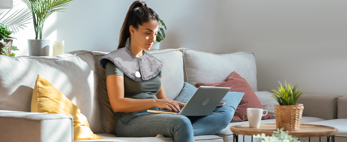 Грілка для спини, шиї та плечей NALONE, 63x100 см, 6 температурних режимів, таймер, фланель, пральна