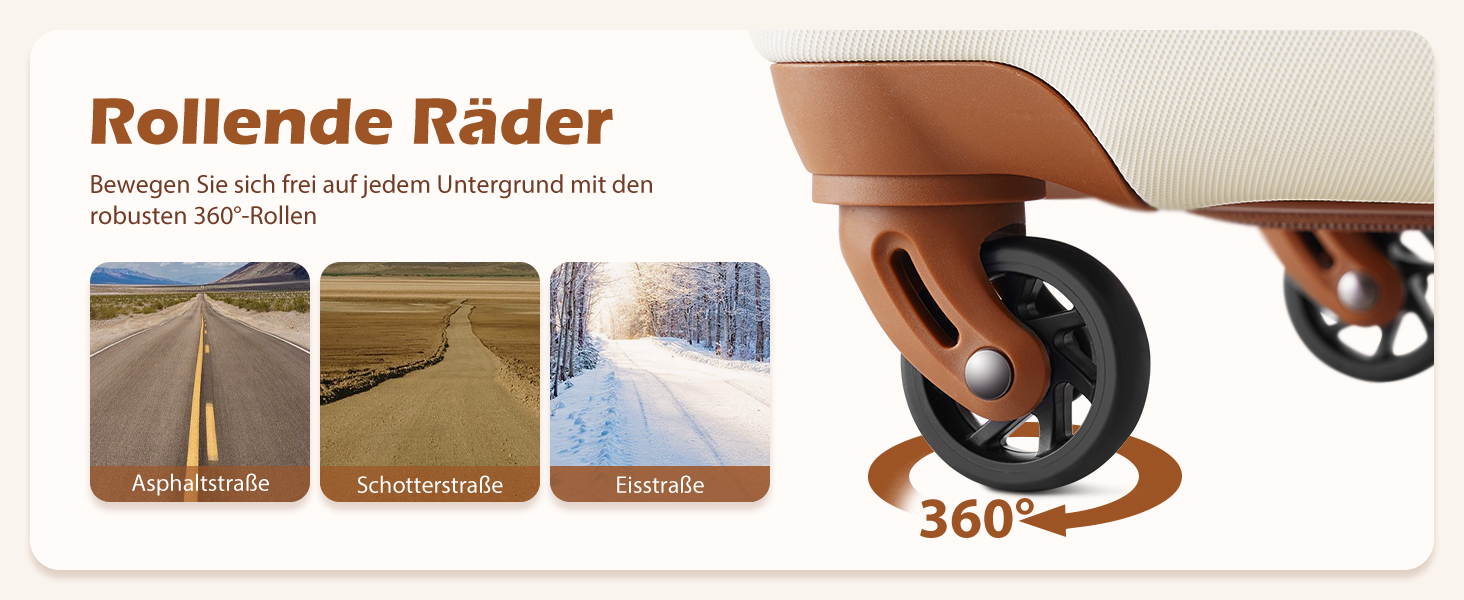 Набір валіз COOLIFE 5 в 1: велика валіза на коліщатках, рюкзак та аксесуари (темно-зелений/коричневий)