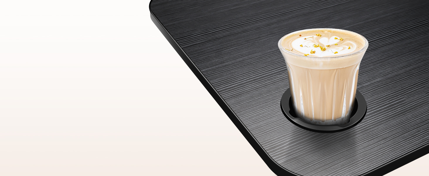 Стіл для ноутбука в ліжко/на диван, складаний, з USB-портами та відділенням для чашки, 60 x 40 см, чорний