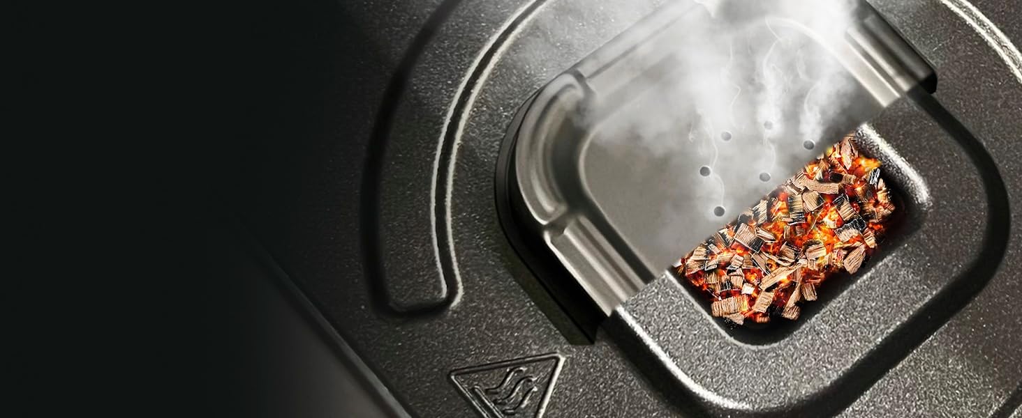 Аерофритюрниця-гриль Cecotec Cecofry&Grill Smokin' 6500 Plus 8.5Л, 2200 Вт, з функцією копчення, вікном та гриль-панеллю, чорна